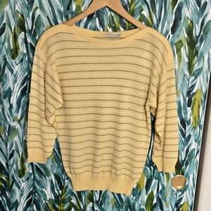 Vintage Givenchy Sport Yellow Striped Sweater